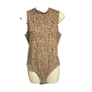 Maurice’s brown/black bodysuit size large sleeveless plenty of stretch